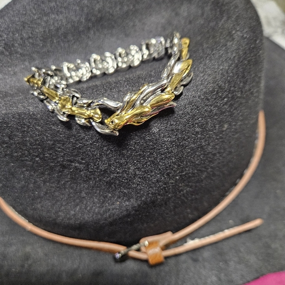Sterling silver & gold Dragon Bracelet - Picture 9 of 11